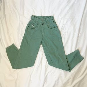 Mint green vintage yo-yo jeans